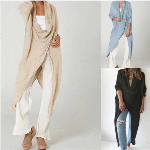 NEW Fashion Loose Asymmetrical Kimono Top - Picture 8 of 9